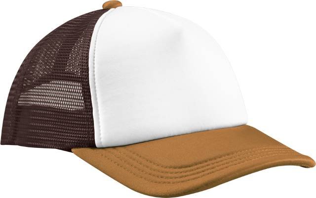 Beechfield Retro 5 Panel Trucker – Chocolate / Dark Amber