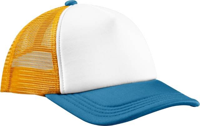 Beechfield Retro 5 Panel Trucker – Sunflower / Heritage Blue
