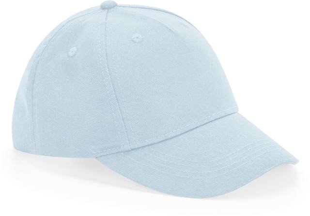 Beechfield Junior Organic Cotton 5 Panel Cap – Powder Blue