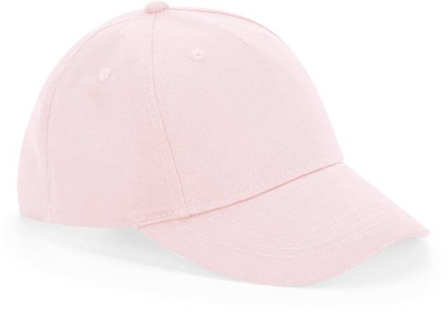 Beechfield Junior Organic Cotton 5 Panel Cap – Powder Pink