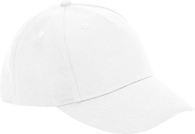 Beechfield Junior Organic Cotton 5 Panel Cap – White