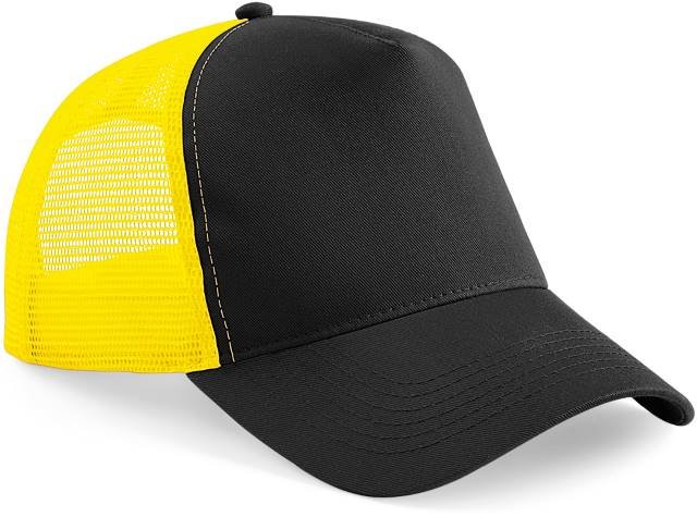 Beechfield Snapback Trucker – Black / Yellow