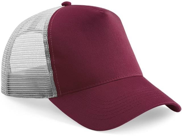 Beechfield Snapback Trucker – Burgundy / Light Grey
