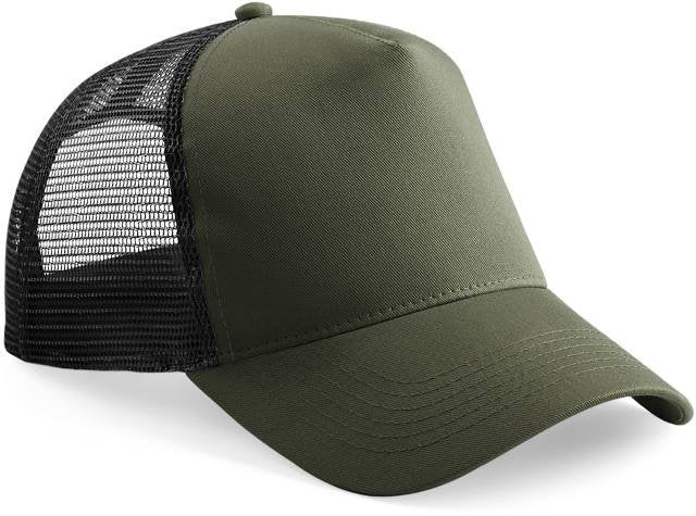 Beechfield Snapback Trucker – Olive Green / Black