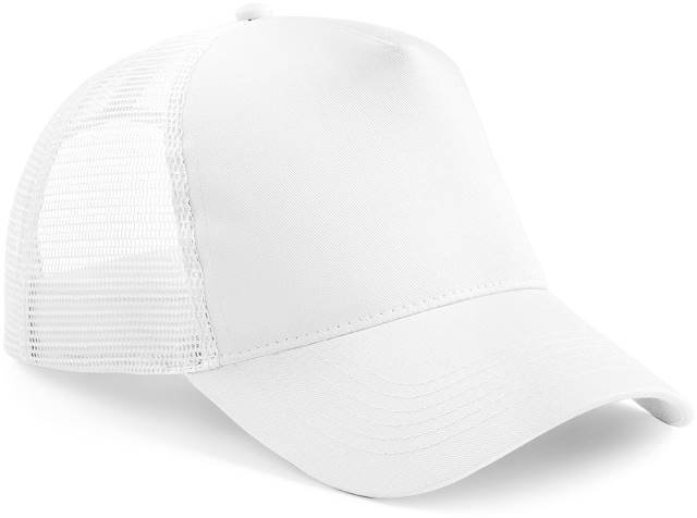 Beechfield Snapback Trucker – White / White
