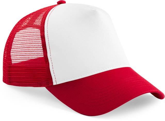 Beechfield Junior Snapback Trucker – Classic Red / White