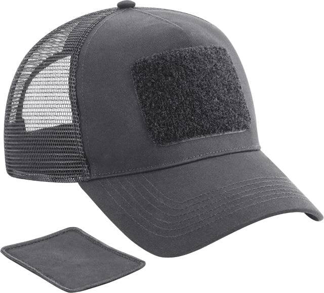 Beechfield Removable Patch Snapback Trucker – Graphite Grey
