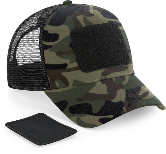 Beechfield Removable Patch Snapback Trucker – Jungle Camo
