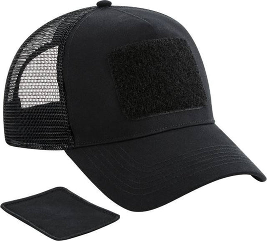 Beechfield Removable Patch Snapback Trucker – Black