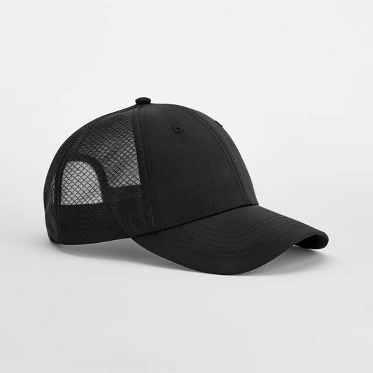 Beechfield Technical Mesh Trucker – Black / Black