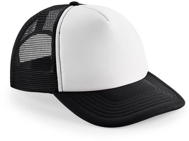 Beechfield Vintage Snapback Trucker Cap – Black / White