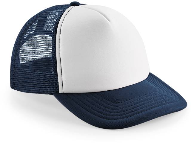 Beechfield Vintage Snapback Trucker Cap – French Navy / White