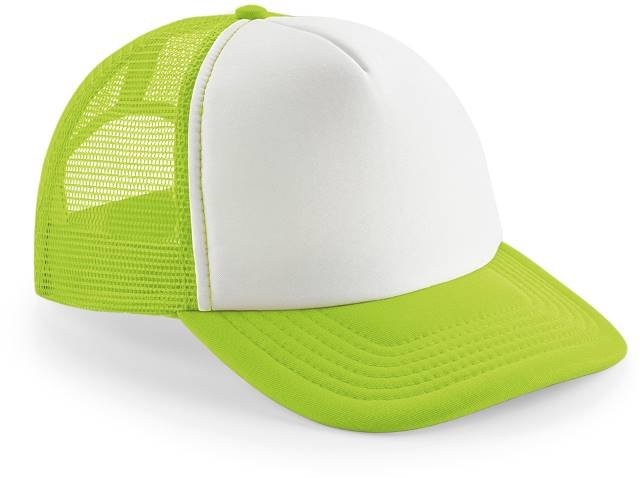 Beechfield Vintage Snapback Trucker Cap – Lime Green / White