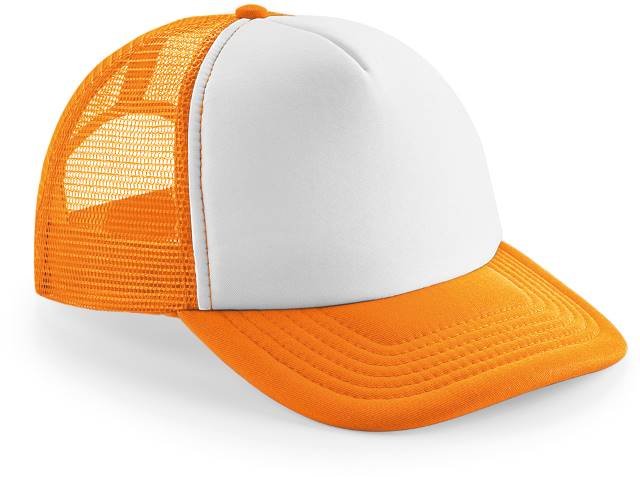 Beechfield Vintage Snapback Trucker Cap – Orange / White
