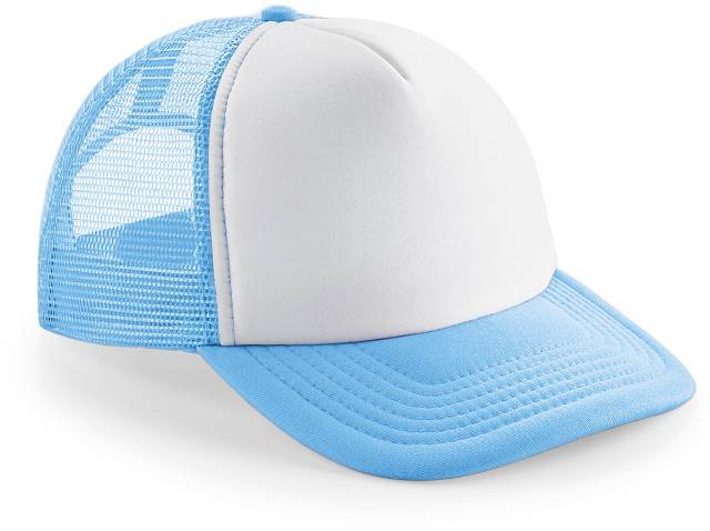 Beechfield Vintage Snapback Trucker Cap – Sky Blue / White