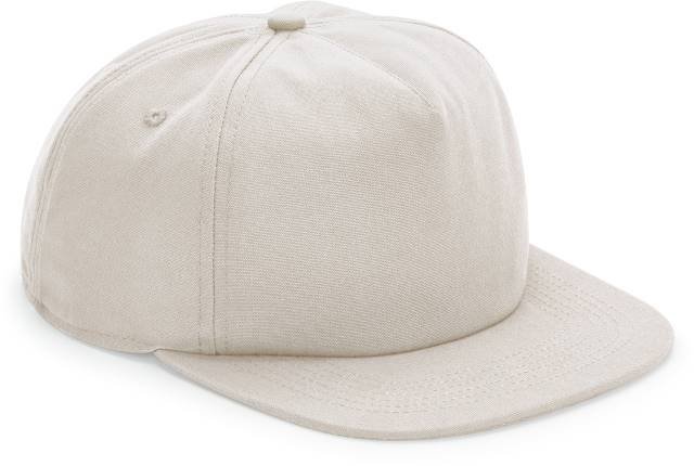 Beechfield Organic Cotton Unstructured 5 Panel Cap – Sand