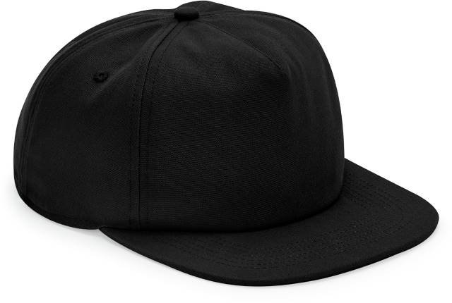 Beechfield Organic Cotton Unstructured 5 Panel Cap – Black