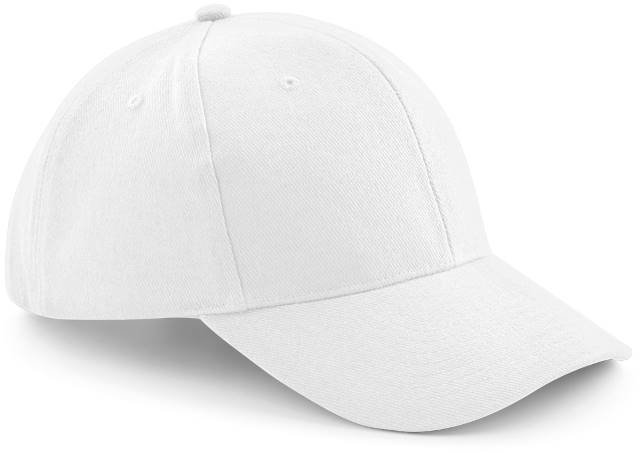Beechfield Pro-Style Heavy Brushed Cotton Cap – White