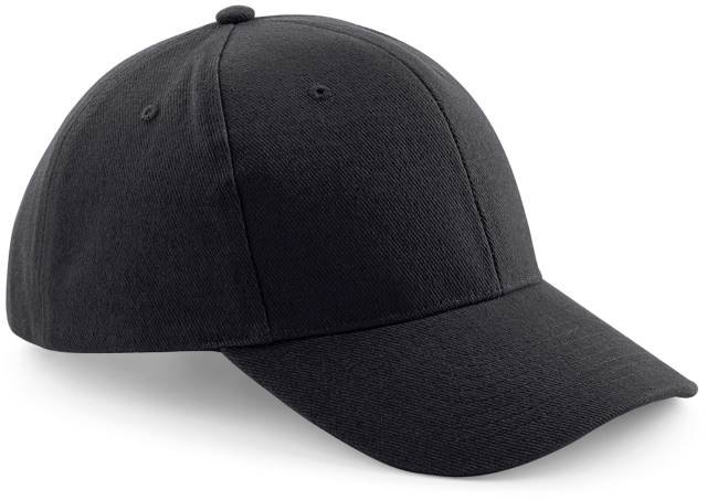 Beechfield Pro-Style Heavy Brushed Cotton Cap – Black