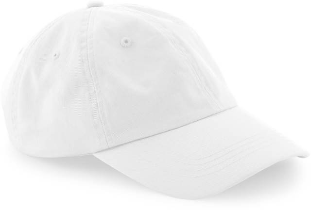 Beechfield Organic Cotton 6 Panel Dad Cap – White