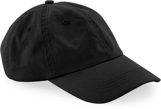 Beechfield Organic Cotton 6 Panel Dad Cap – Black