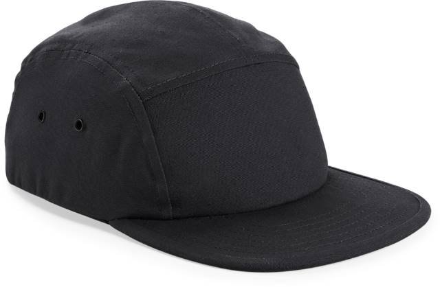 Beechfield Canvas 5 Panel Camper Cap – Black