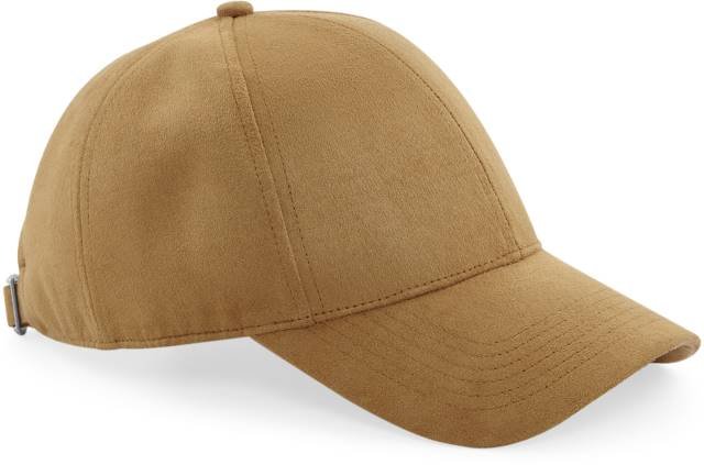 Beechfield Faux Suede 6 Panel Cap – Caramel