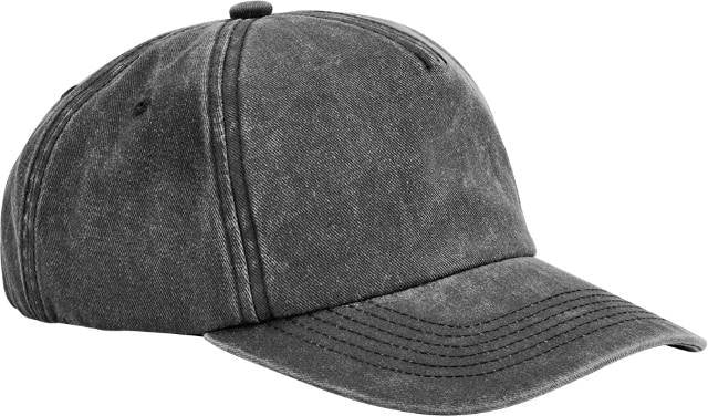 Beechfield Relaxed 5 Panel Vintage Cap – Vintage Black