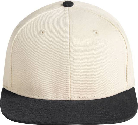 Beechfield Contrast Flat Peak 6 Panel Cap – Natural / Black