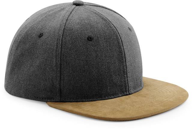 Beechfield Suede Peak Snapback – Vintage Black