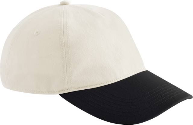 Beechfield Contrast Peak Leisure Cap – Natural / Black