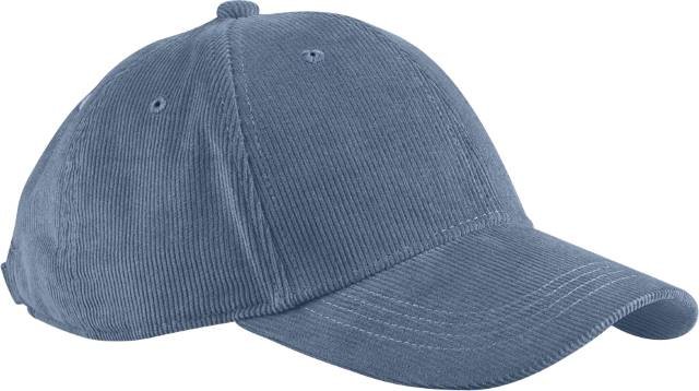 Beechfield EarthAware® Organic Cord Baseball Cap – Slate Blue