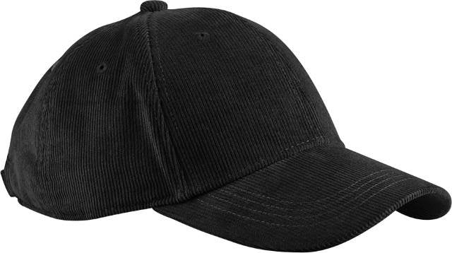 Beechfield EarthAware® Organic Cord Baseball Cap – Black