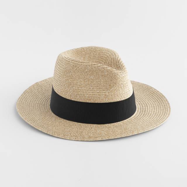 Beechfield Straw Fedora – Natural / Black