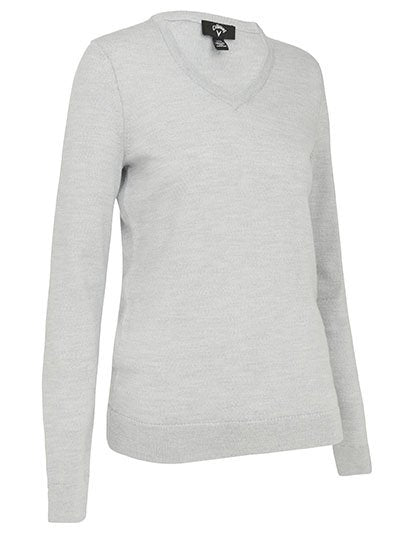 Callaway Ladies V-Neck Merino Sweater – Pearl Blue