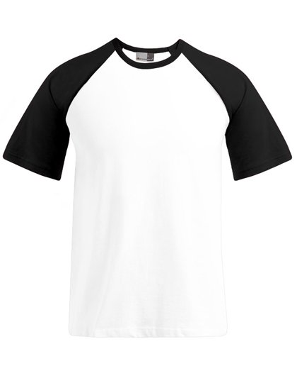 Promodoro Men's Raglan T – White / Black