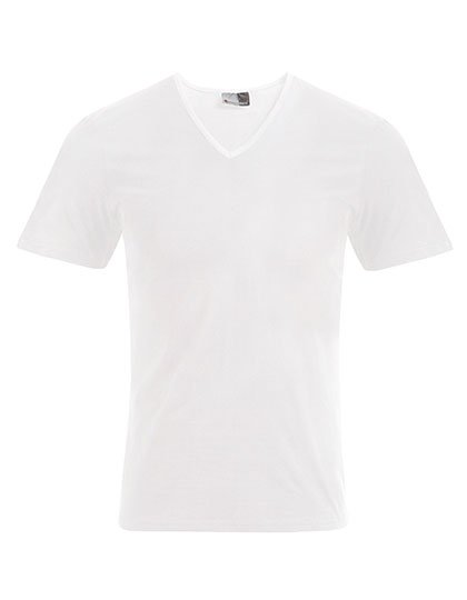 Promodoro Men's Slim Fit V-Neck-T – White