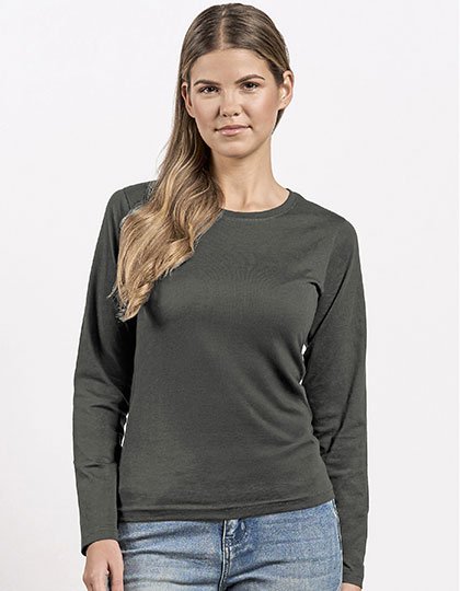 Promodoro Women's Premium-T Longsleeve – Charcoal (Solid)