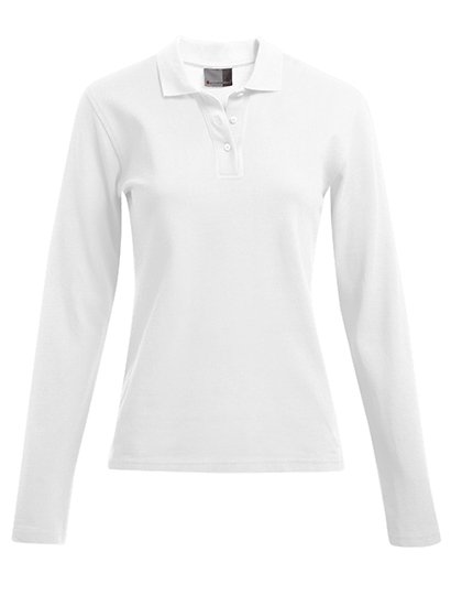 Promodoro Women's Heavy Polo Long Sleeve – White