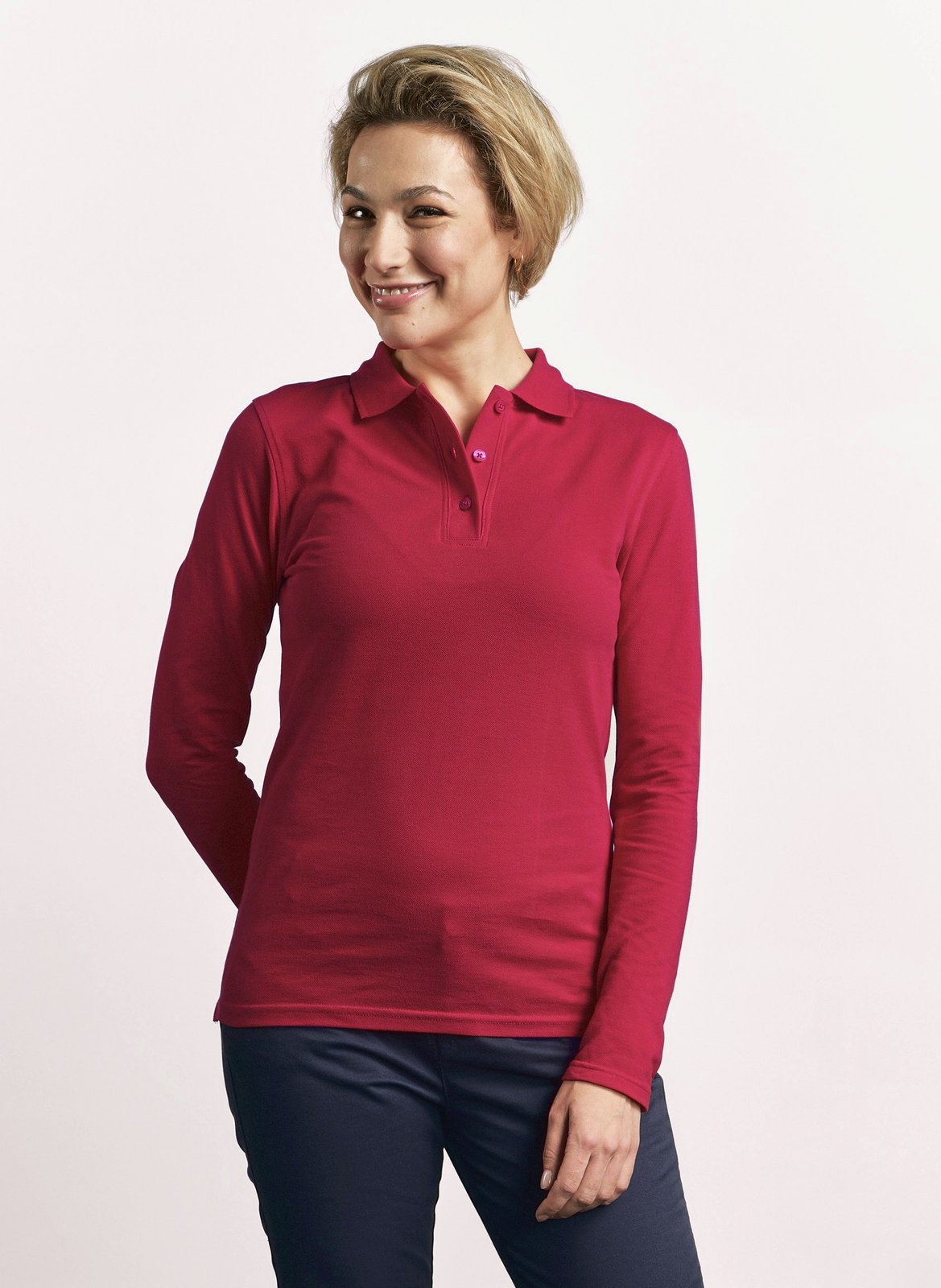 Promodoro Women's Heavy Polo Long Sleeve