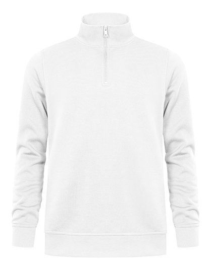 Promodoro Unisex Troyer Side Pocket – White