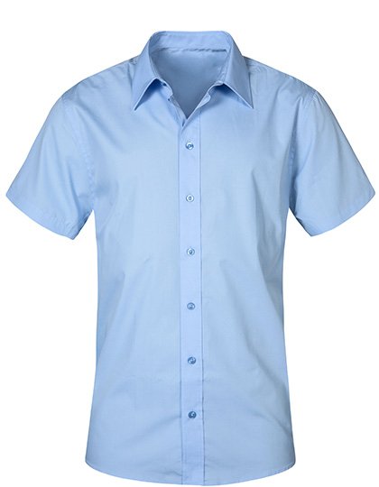 Promodoro Men's Poplin Shirt Short Sleeve – Light Blue
