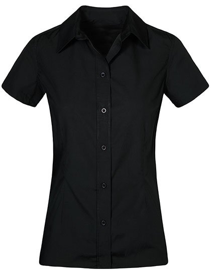 Promodoro Women's Poplin Shirt Short Sleeve – Black