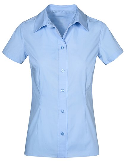 Promodoro Women's Poplin Shirt Short Sleeve – Light Blue