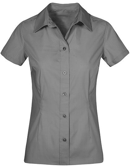 Promodoro Women's Poplin Shirt Short Sleeve – Steel Grey (Solid)