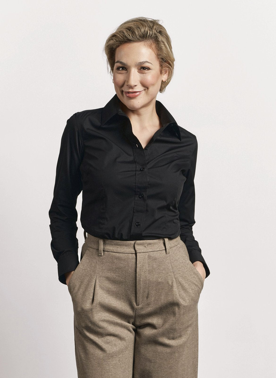 Promodoro Women's Poplin Shirt Long Sleeve