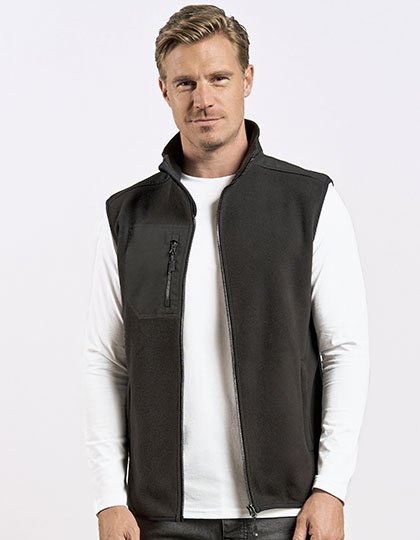 Promodoro Men's Canvas Fleece Vest – Black