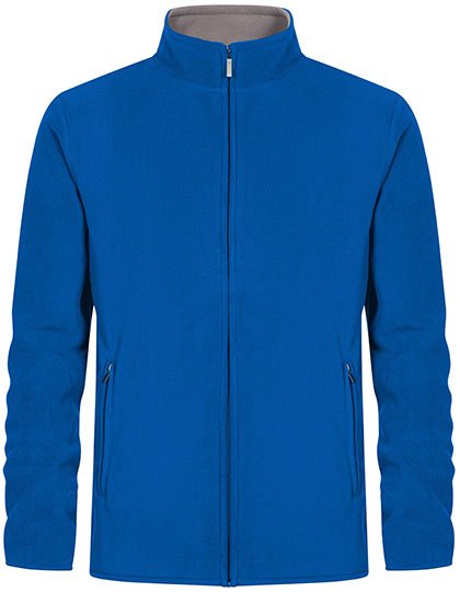 Promodoro Men's Double Fleece Jacket – Royal / Steel Gray