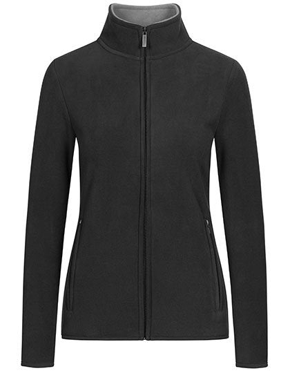 Promodoro Women's Double Fleece Jacket – Charcoal (Solid) / Grey (Solid)