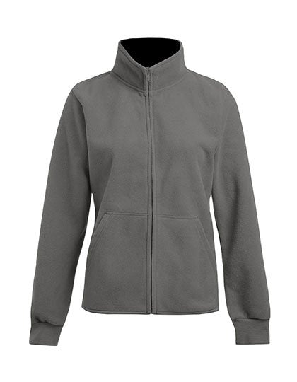 Promodoro Women's Double Fleece Jacket – Light Grey (Solid) / Black